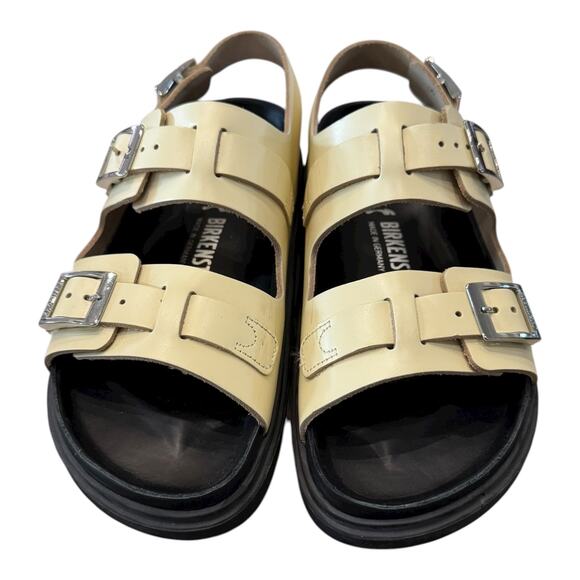 Birkenstock Cannes Butter Leather Buckle Unisex Sandals Women's 8 Men's 6 EU 39 - Picture 5 of 9